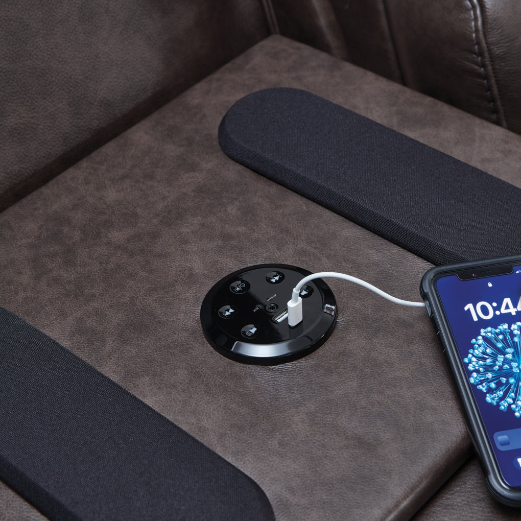 Beadel Power Reclining Sofa with Adjustable Headrest