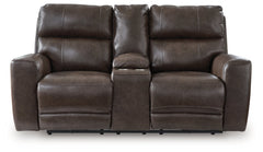 Beadel Power Reclining Loveseat/Console/Adjustable Headrest