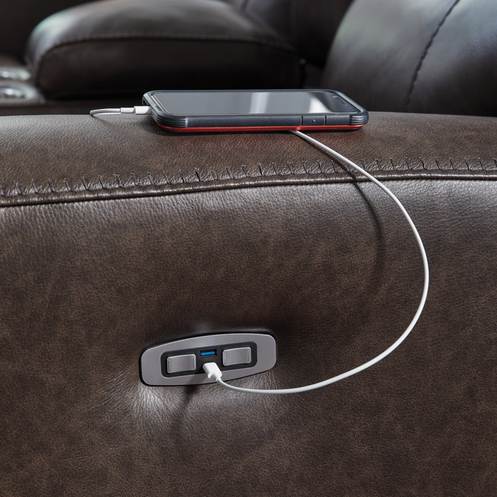 Beadel Power Reclining Sofa with Adjustable Headrest