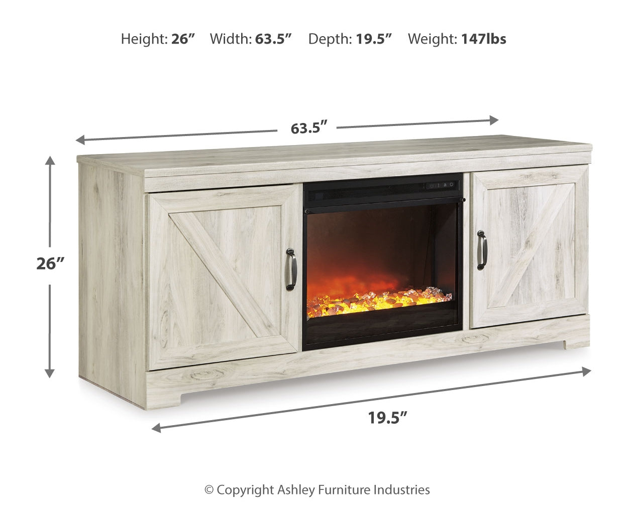 Bellaby 63" Tv Stand Fireplace
