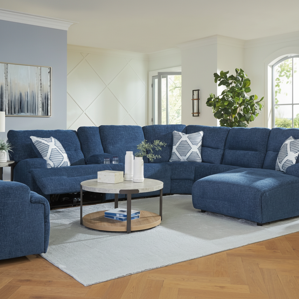 Acklen Place 5-Piece Power Reclining Sectional with Storage Console