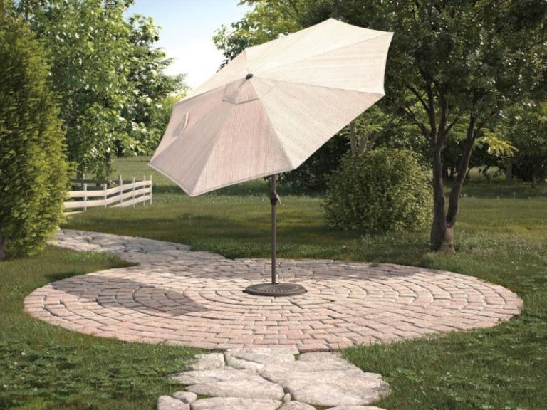 Beige 9' Octagonal Patio Umbrella